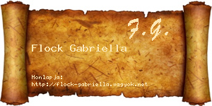 Flock Gabriella névjegykártya